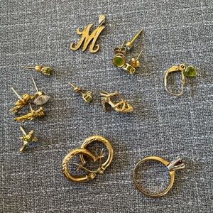 Gold and Green Jewelry Set